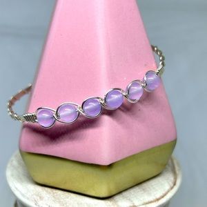 Handmade silver wire bracelet